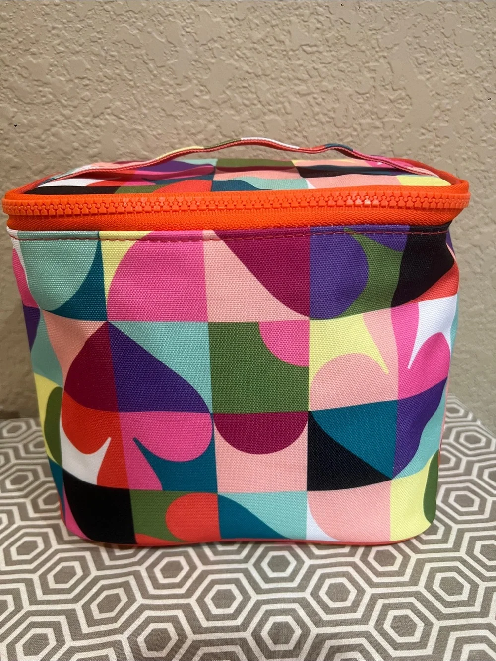kate spade New York spade.Geo lunch tote. Insulated cosmetic/lunch bag.